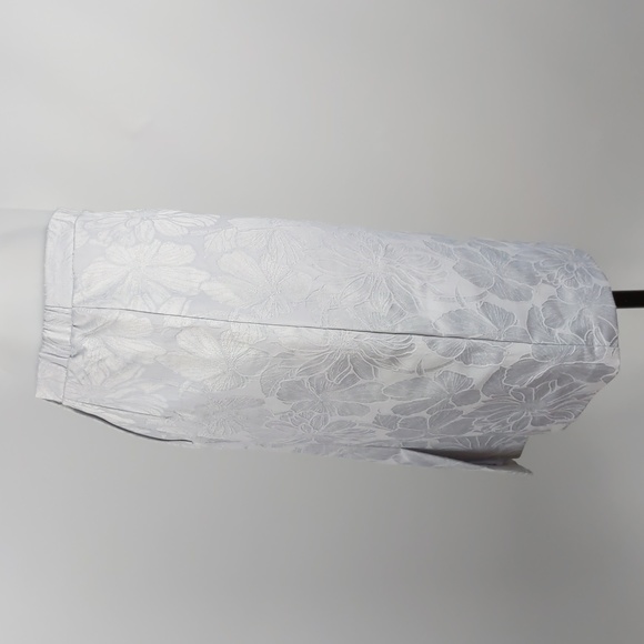 Liz Jordan Women's Skirt Size 12 Silver Embroidered Floral Pencil Lined Zip NEW - Picture 11 of 15